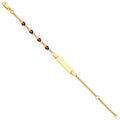 14KY Baby ID Bracelet w/Lady Bug