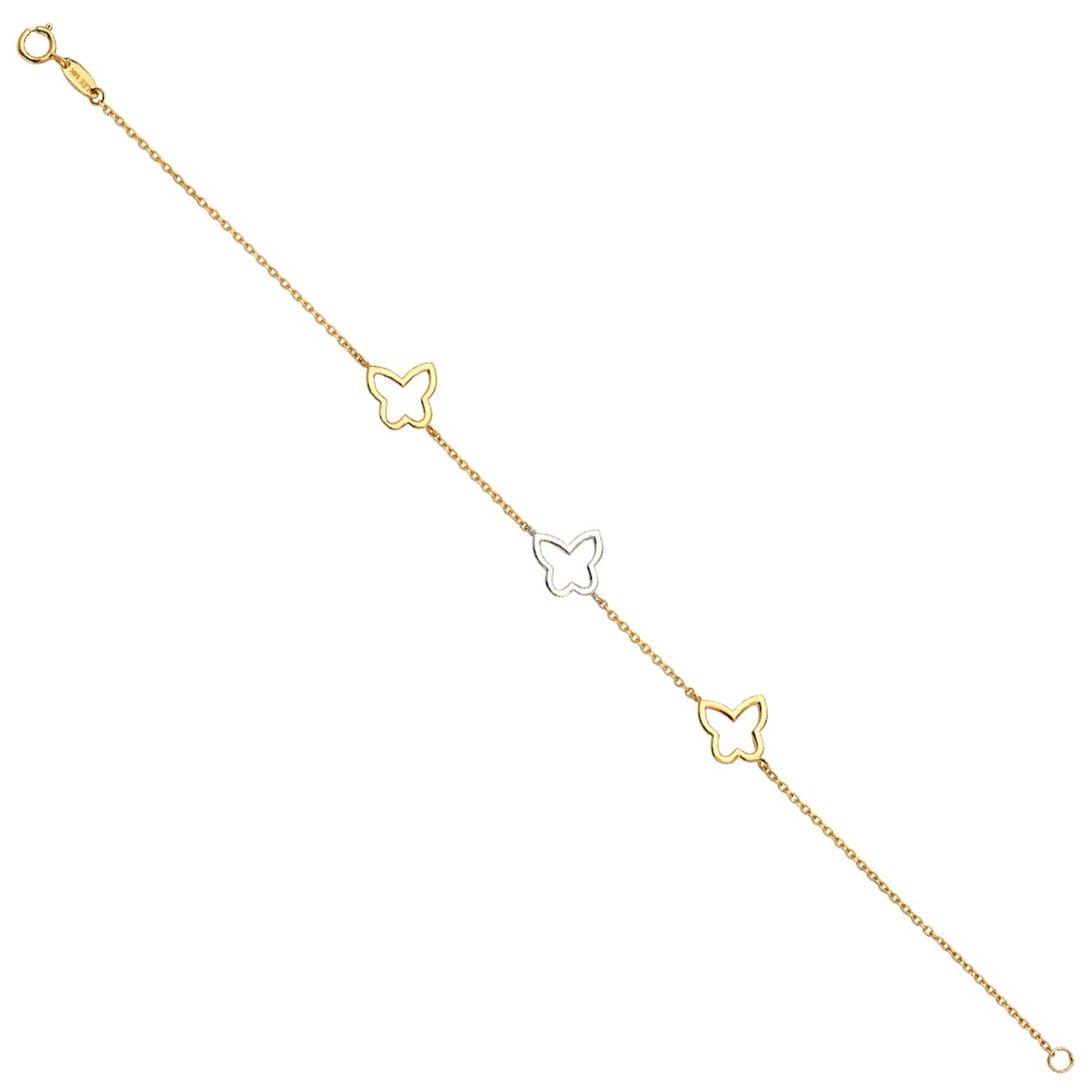 14K 3C Light chain Bracelet