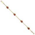 14KY Lady Bug Chain Bracelet