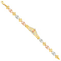 14K 3Color Guadalupe ID Bracelet