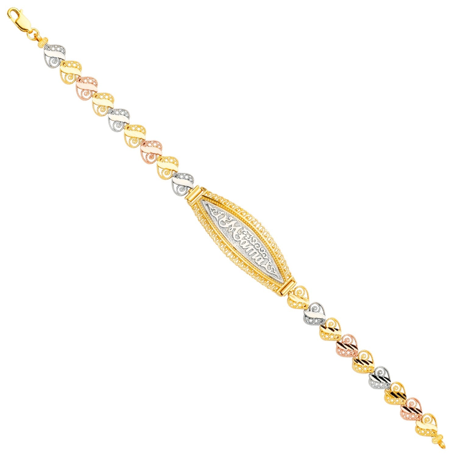 14K 3Color Mama ID Bracelet