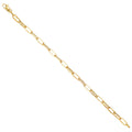 14KY 4.0mm Hollow Paperclip Br 7.25