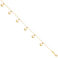 14KY Hanging Star Anklet 9 + 1