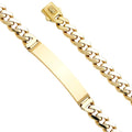 14KY 9.5mm Hol-Cuban Monaco BR w/Plain ID