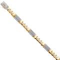 14KY 9.5mm Hol Fancy Monaco CZ BR w/CZ Lock