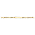 14KY Hollow Cuban ID Bracelet