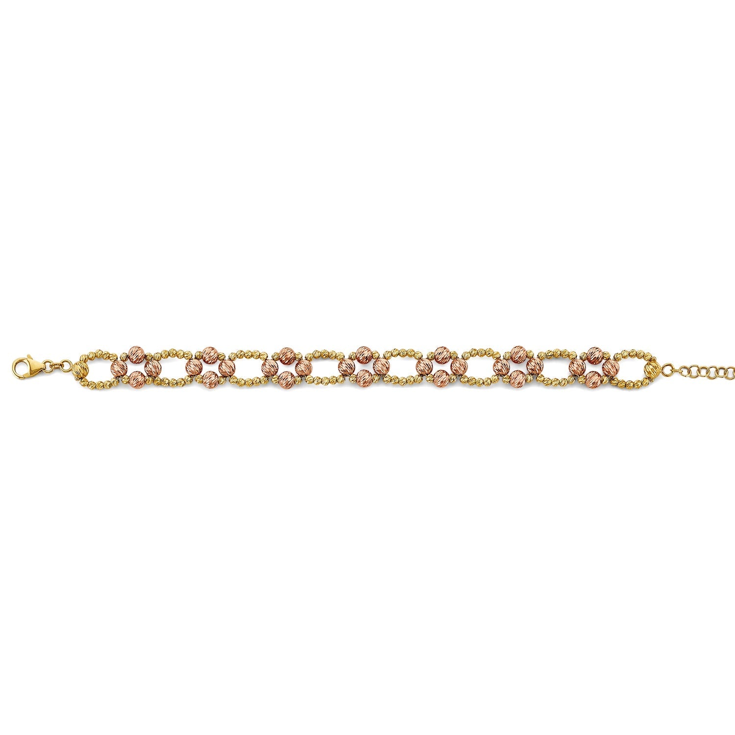 14K 2C Fancy D.C. Ball Bracelet