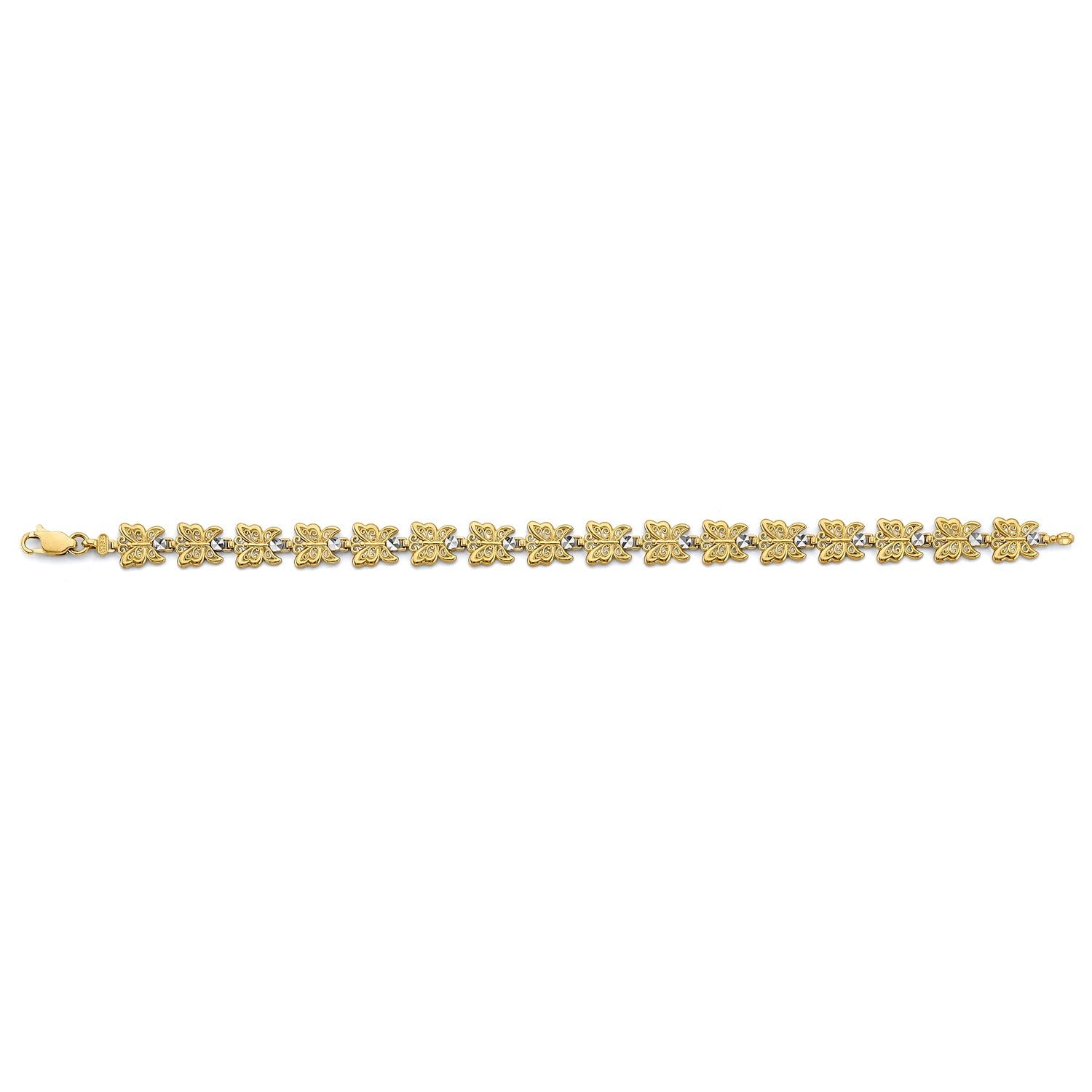 14K 2T Butterfly Bracelet