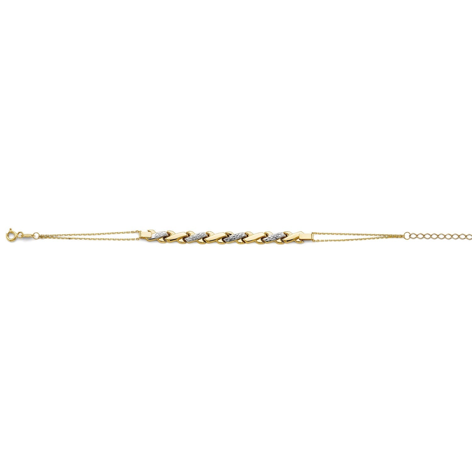 14K 2T Center Stampato Bracelet