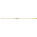 14KY CZ Center ID Bracelet