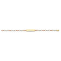 14K 3C Heart Plain ID Bracelet
