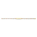 14K 3C Flower Plain ID Bracelet