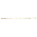 14K 3C 2 Line Ball Bracelet