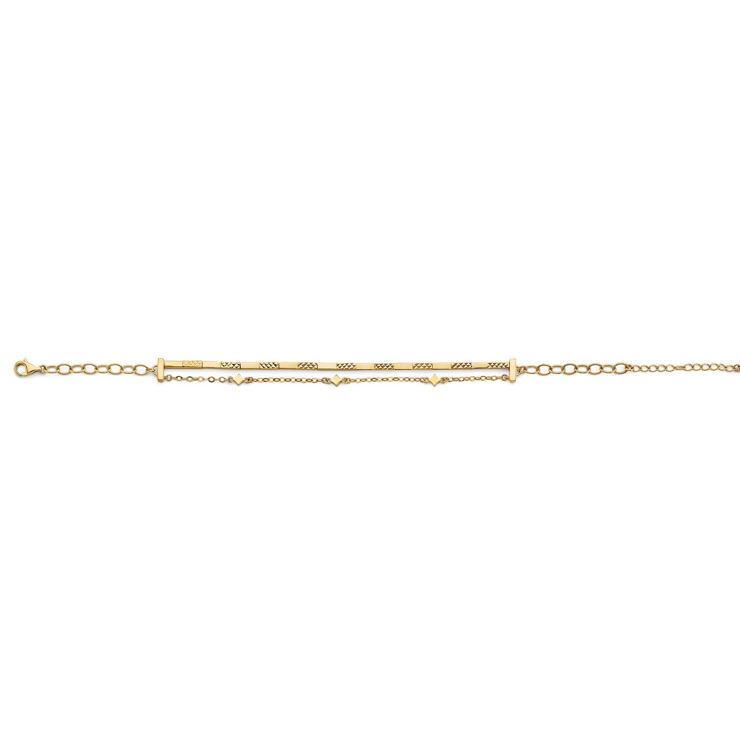14KY 2 Line Bracelet