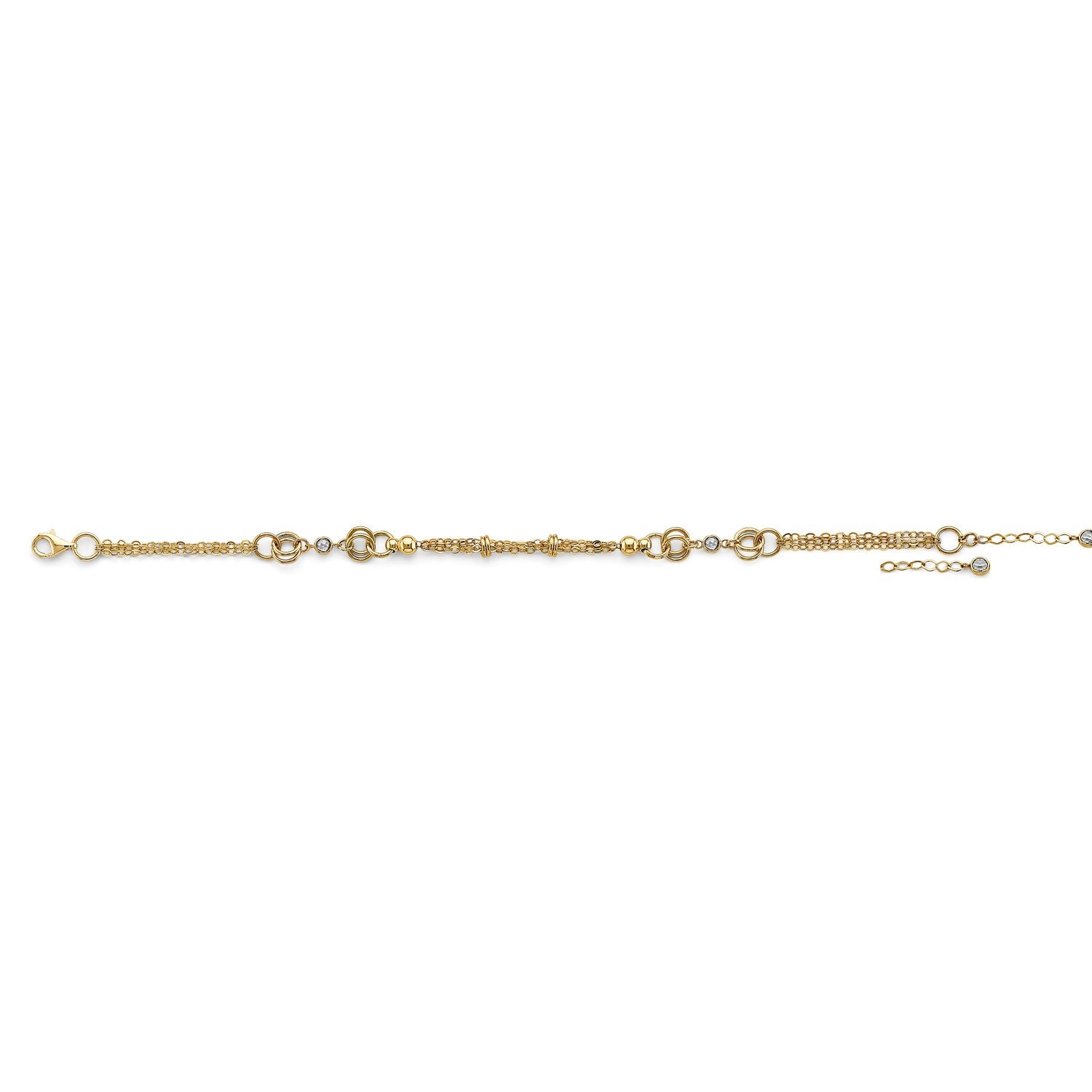 14KY Light Ball/Link Bracelet