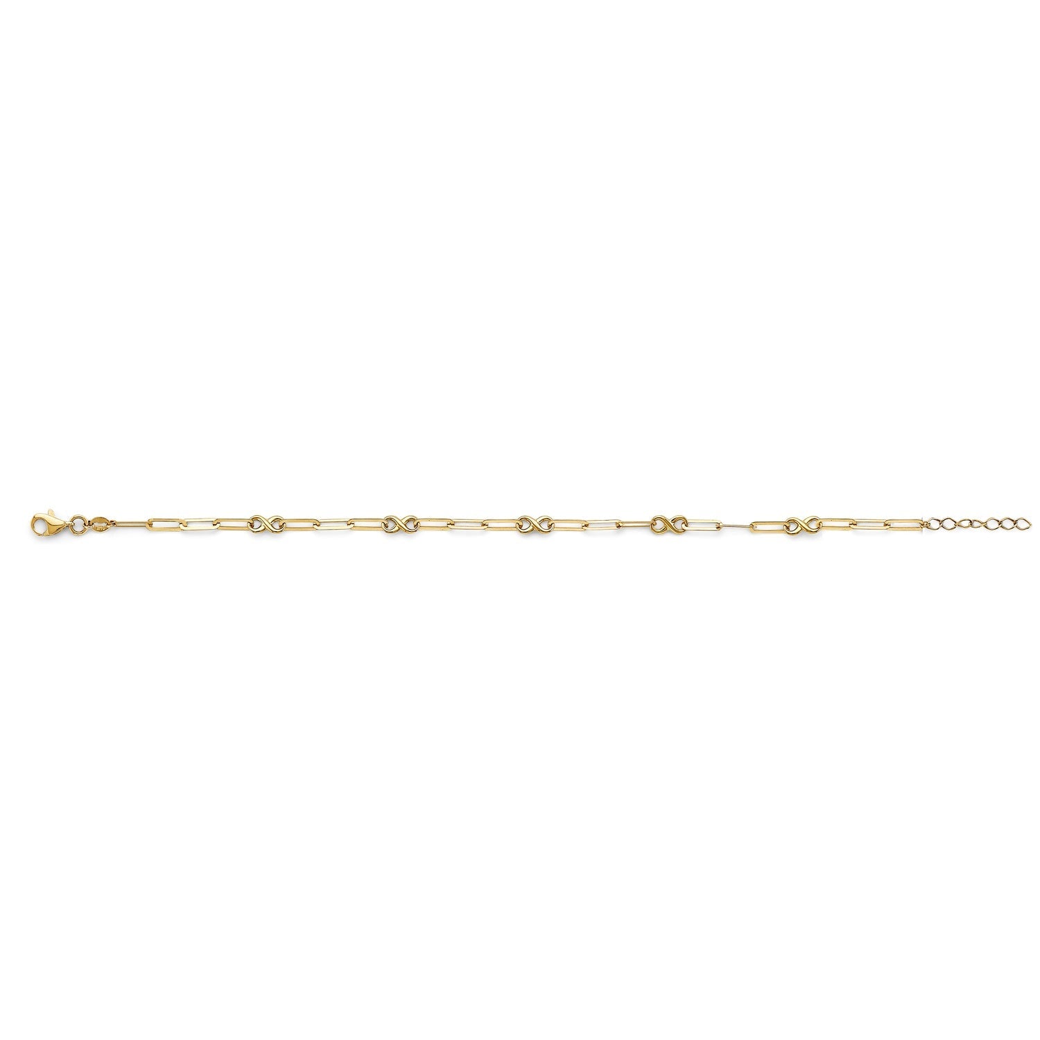 14KY Light Cross/Link Bracelet