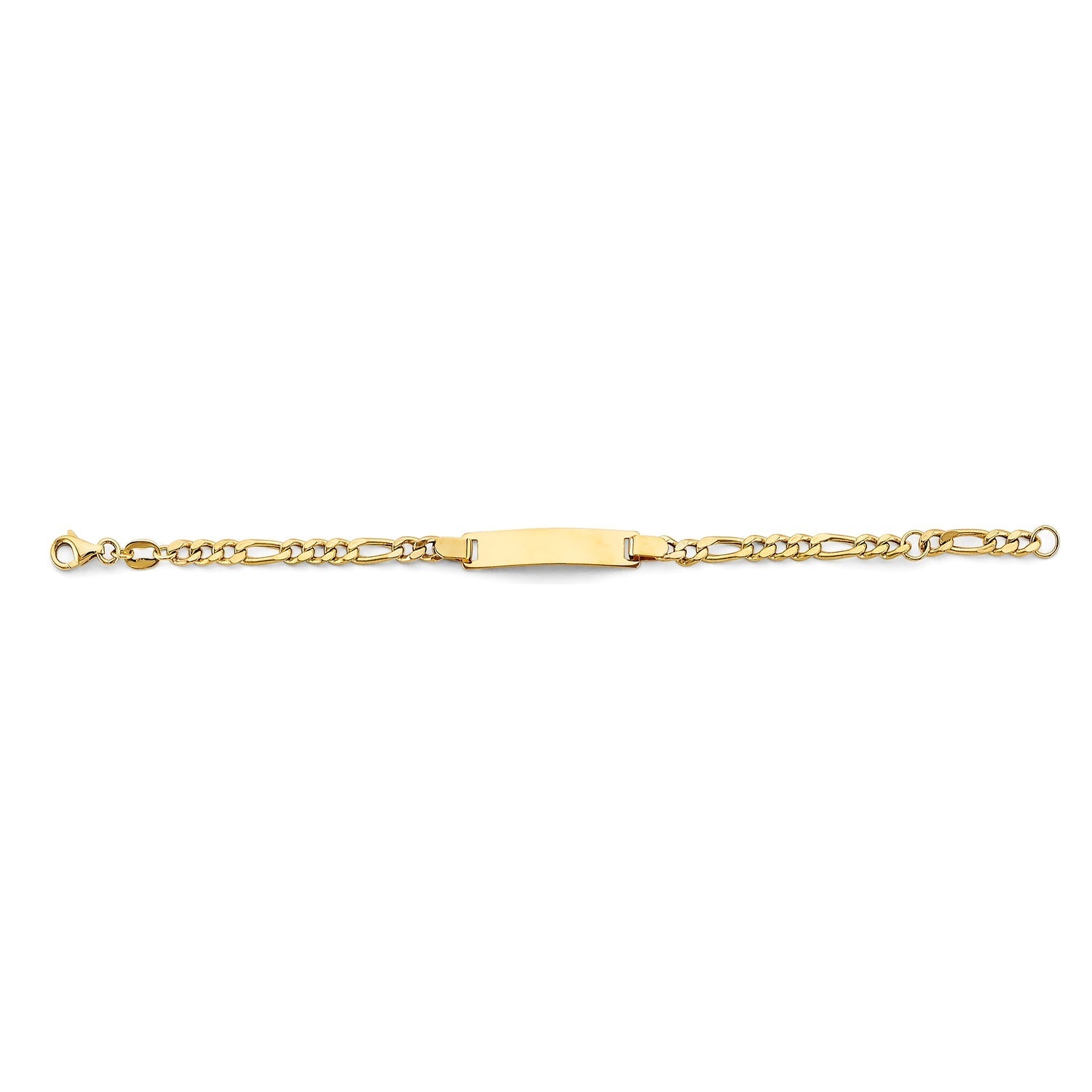 14KY Hollow Figaro Baby ID Bracelet
