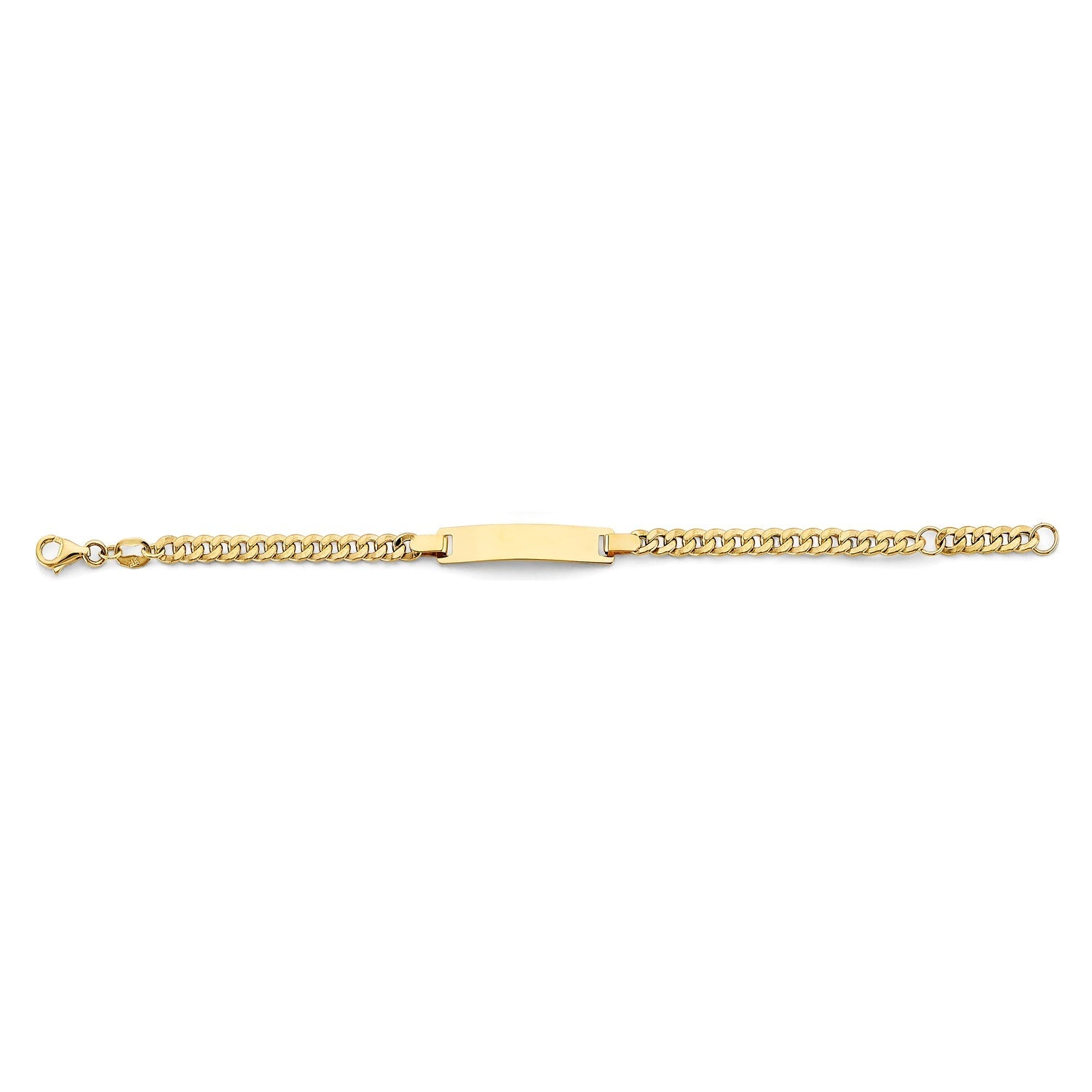 14KY Hollow Cuban Baby ID Bracelet