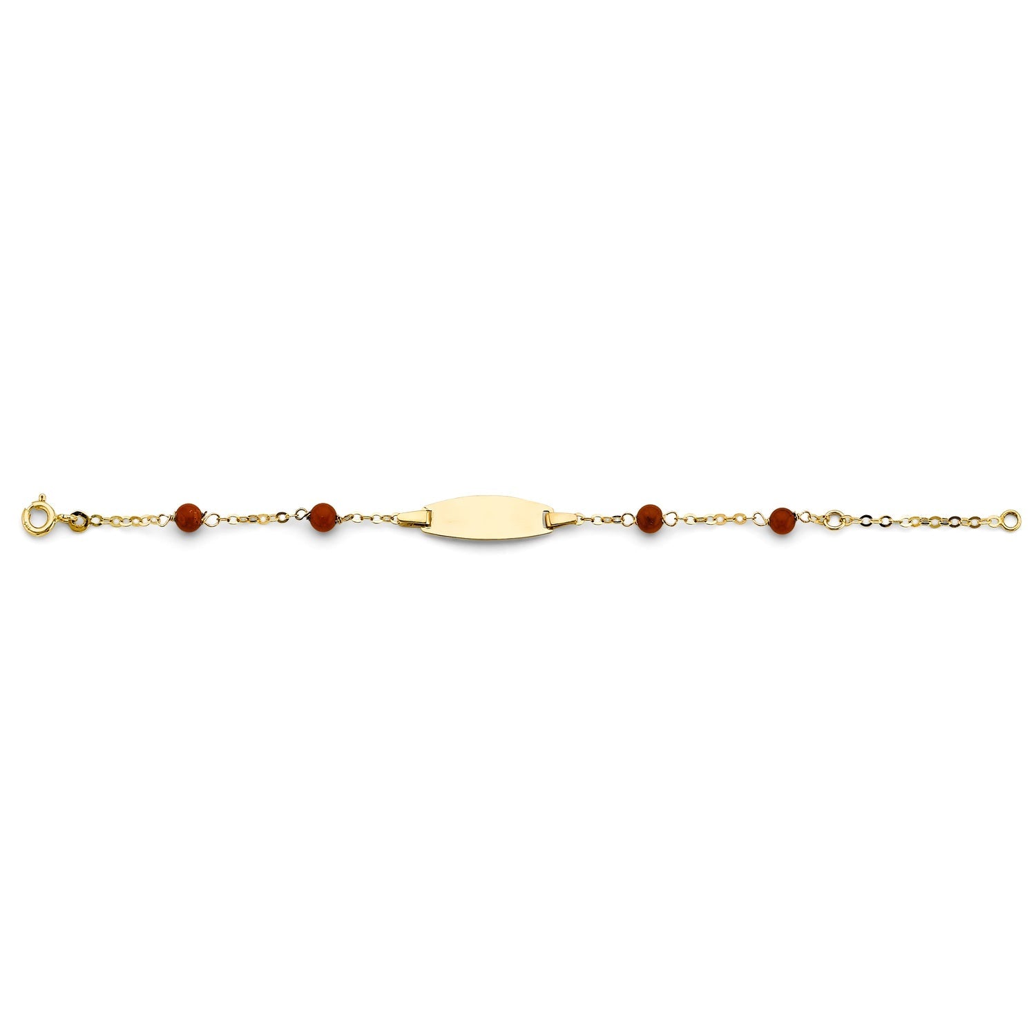 14KY Coral Baby ID Bracelet