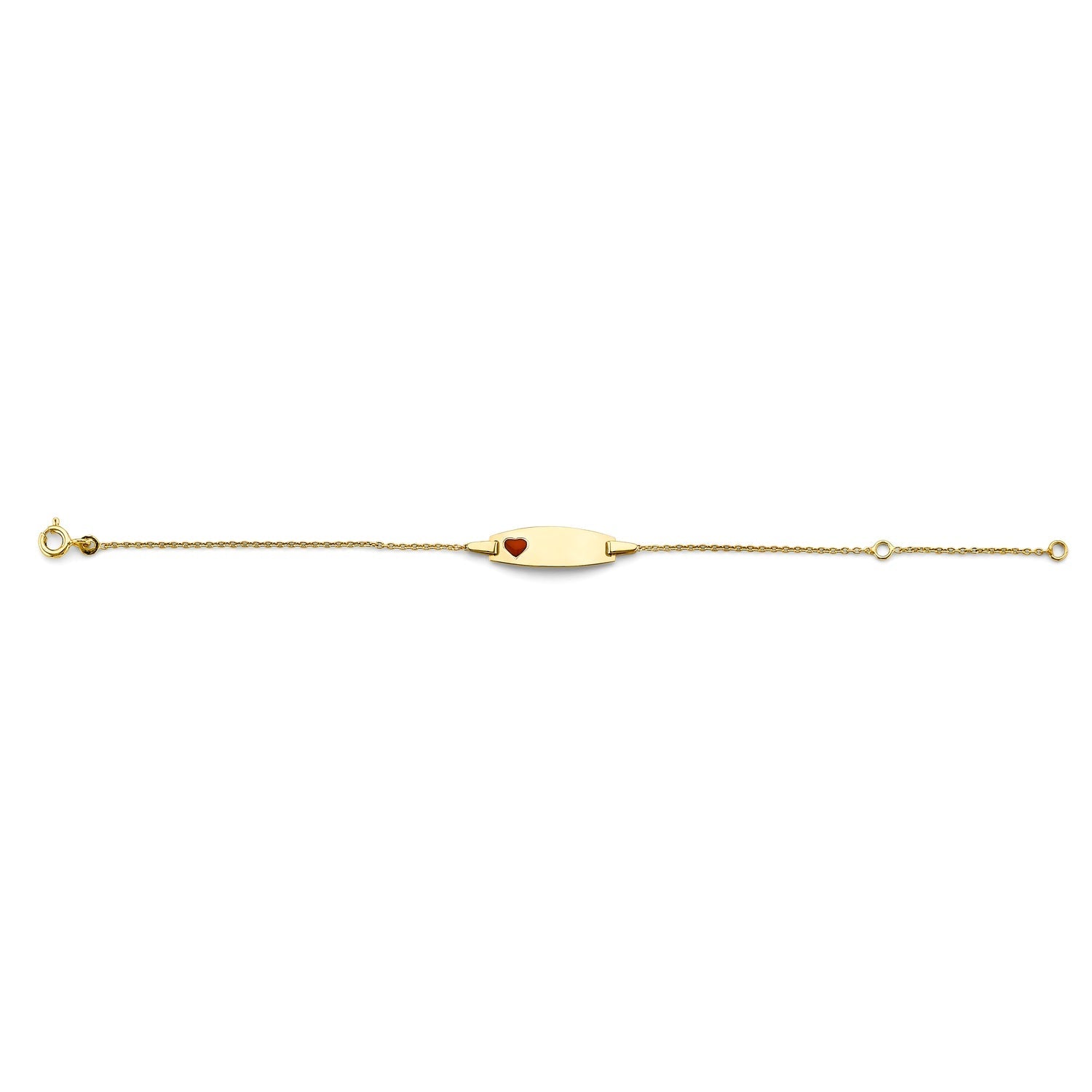 14KY Heart Baby ID Bracelet