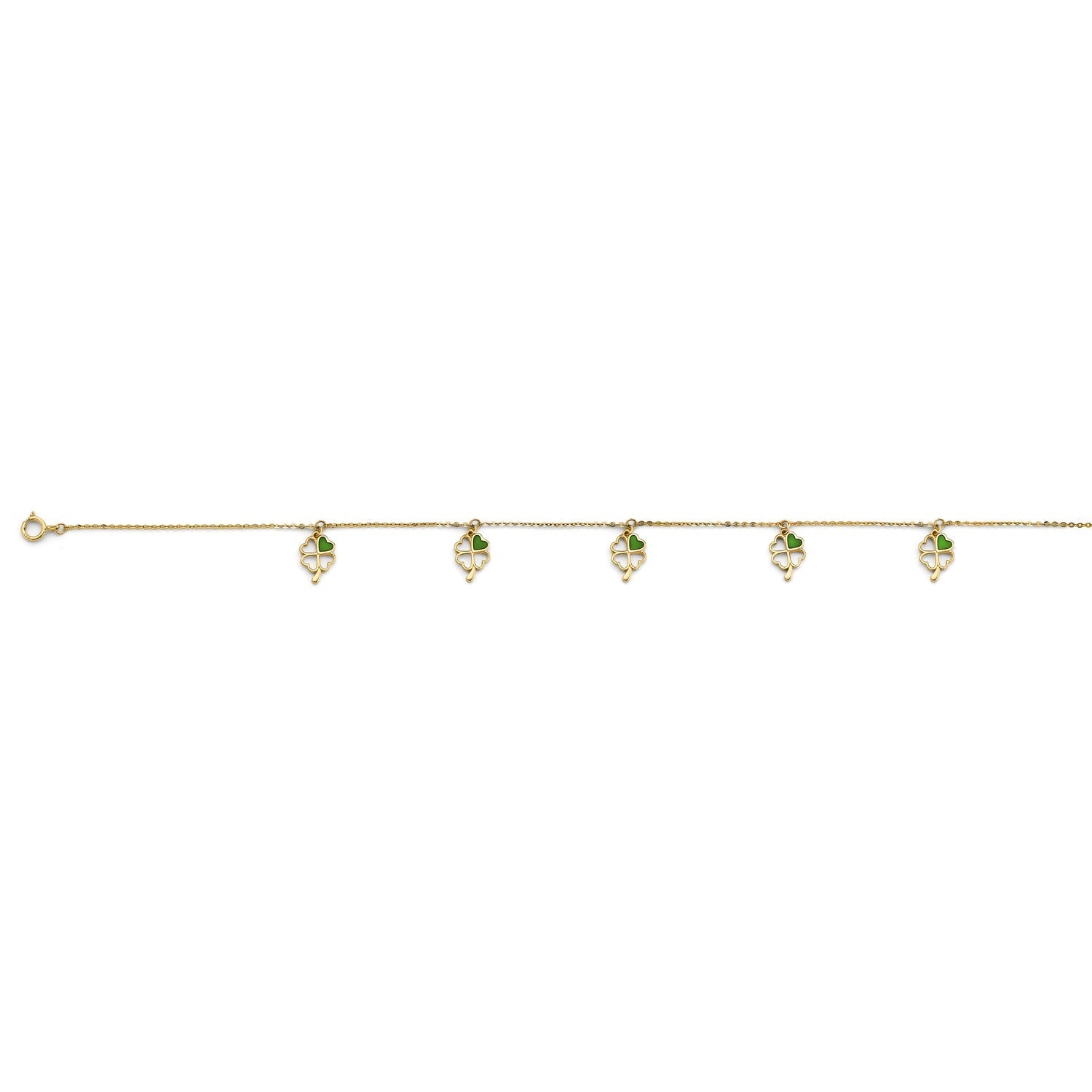 14KY Clover Charm Light Bracelet
