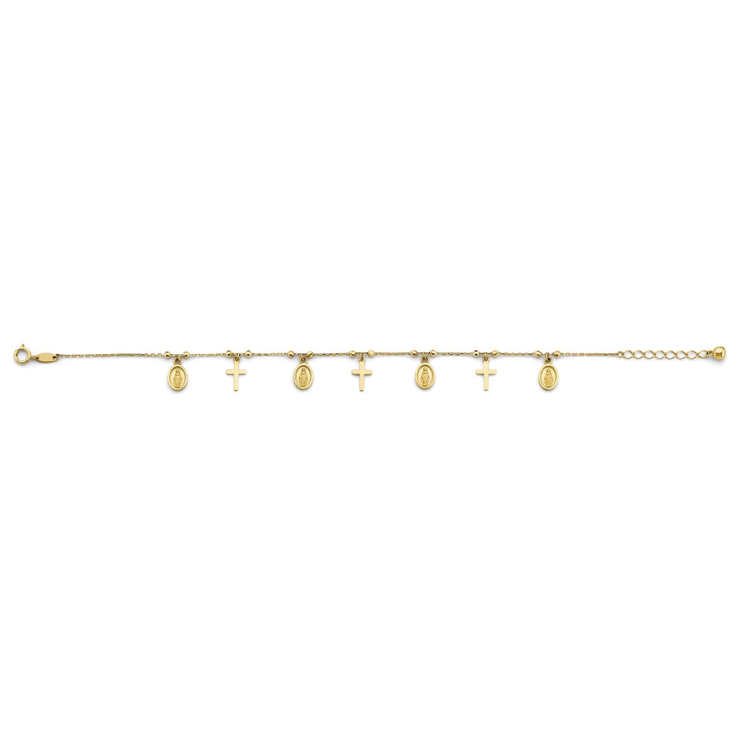 14KY Religious Charm Bracelet