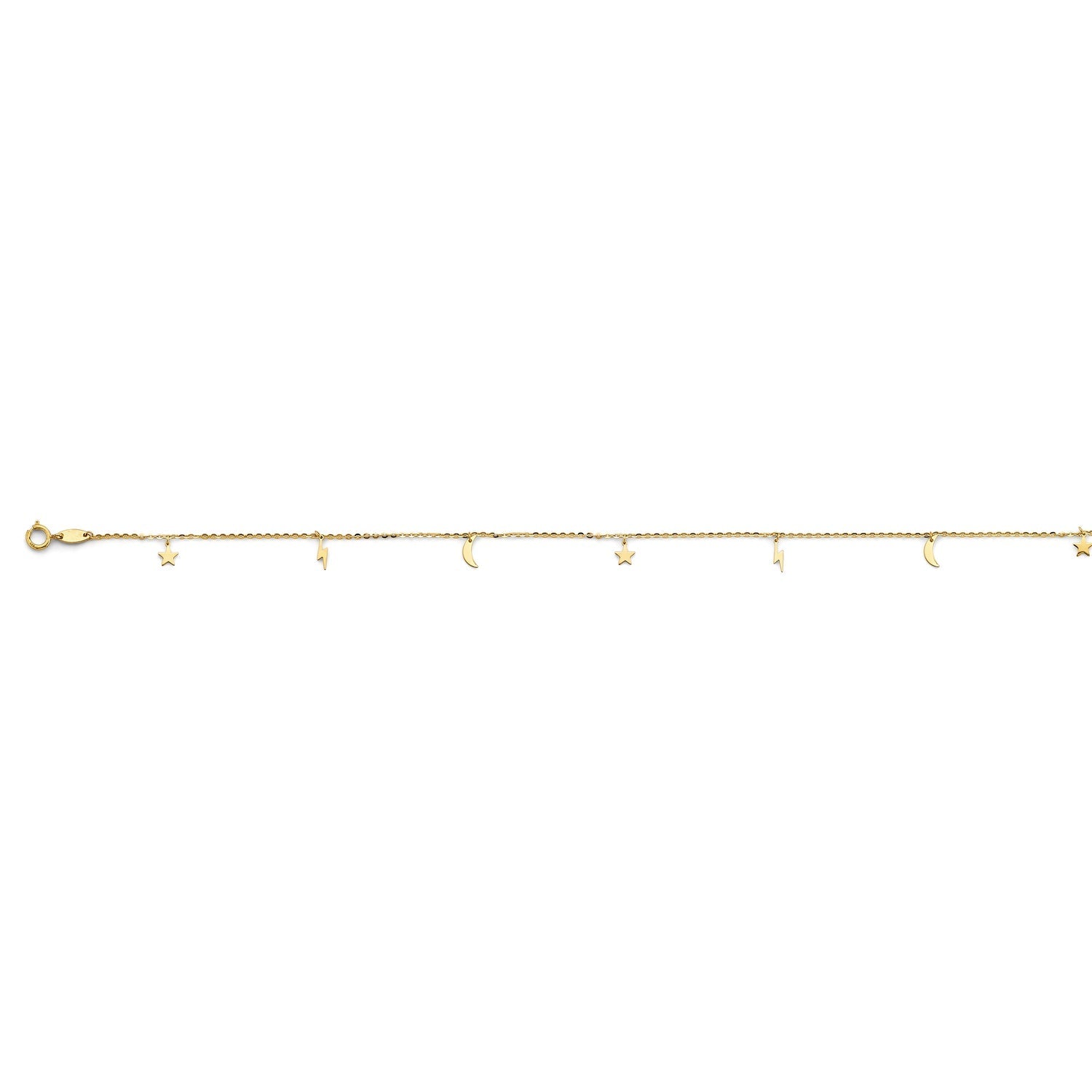 14KY Celestial Charm Light Anklet (9+1)