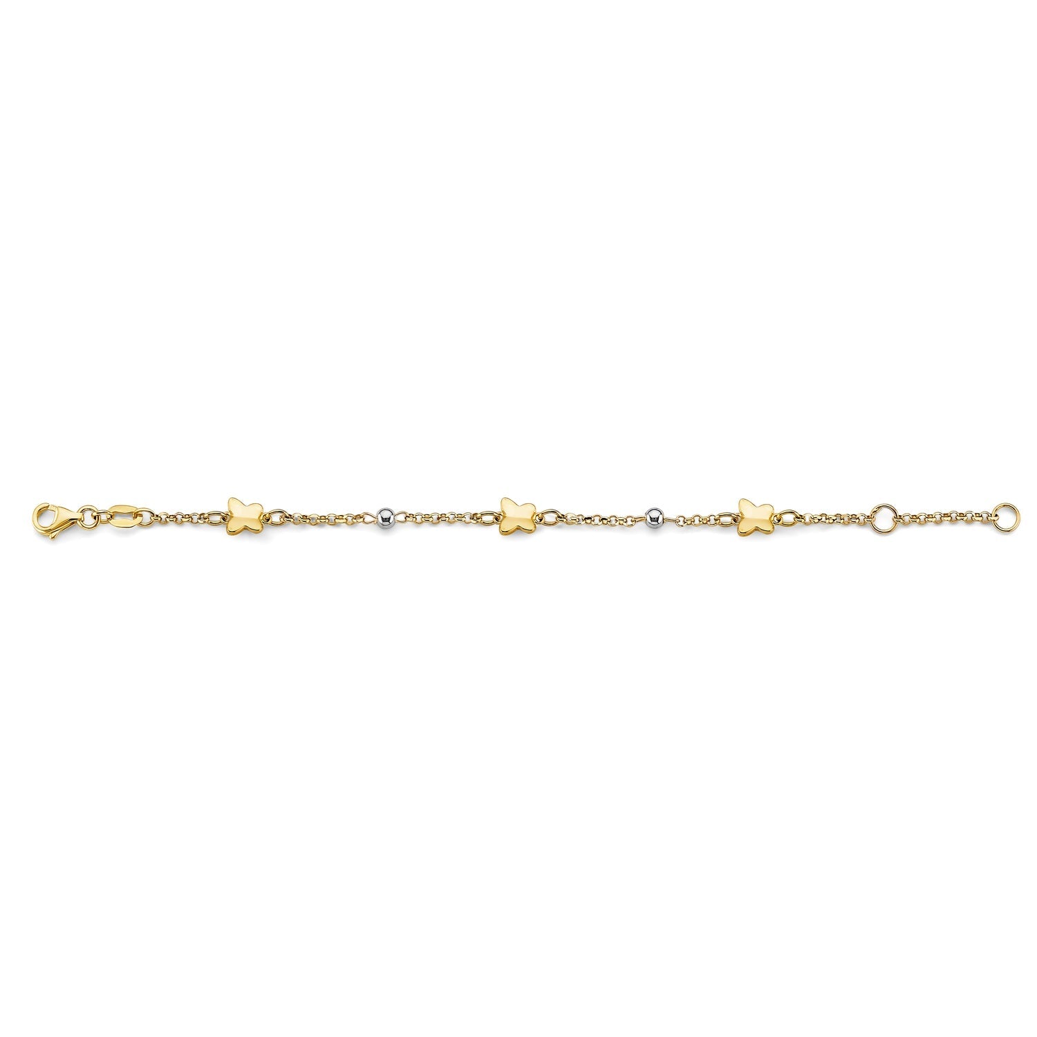 14K 2T Butterfly Baby Bracelet