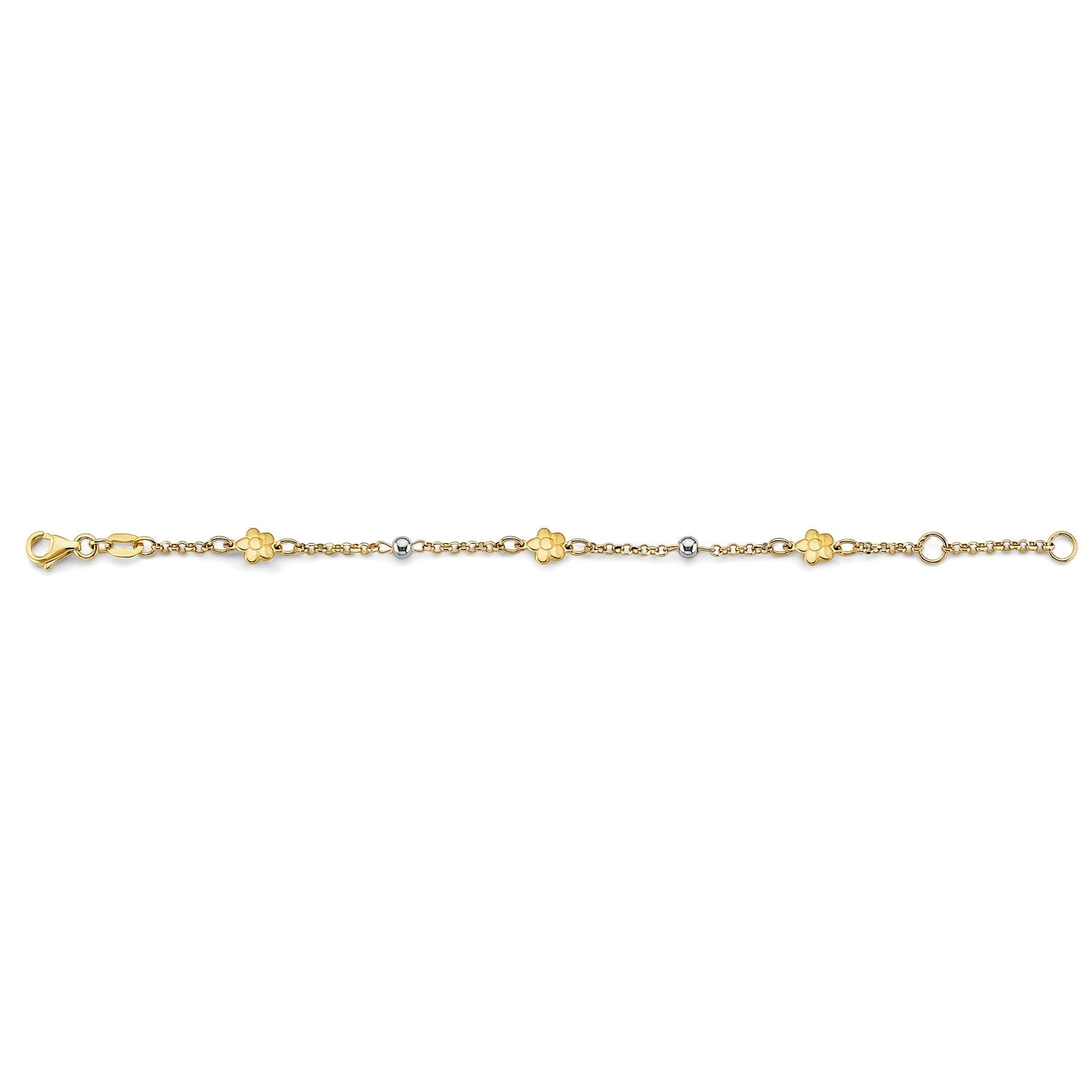 14K 2T Flower Baby Bracelet