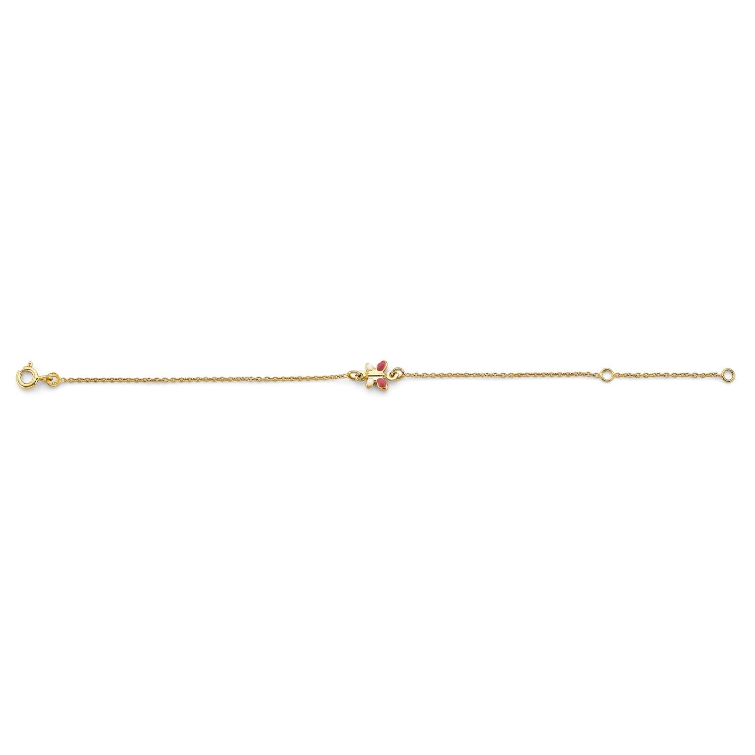 14KY Butterfly Center Baby Bracelet