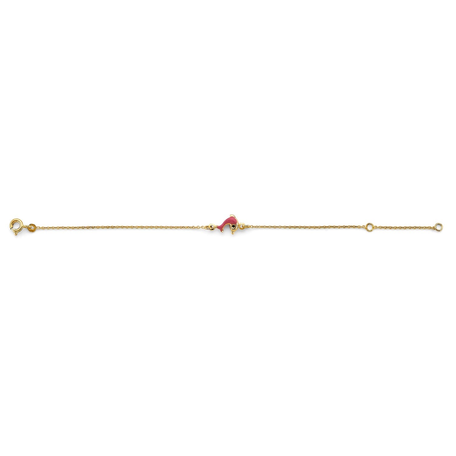 14KY Dolphin Center Baby Bracelet