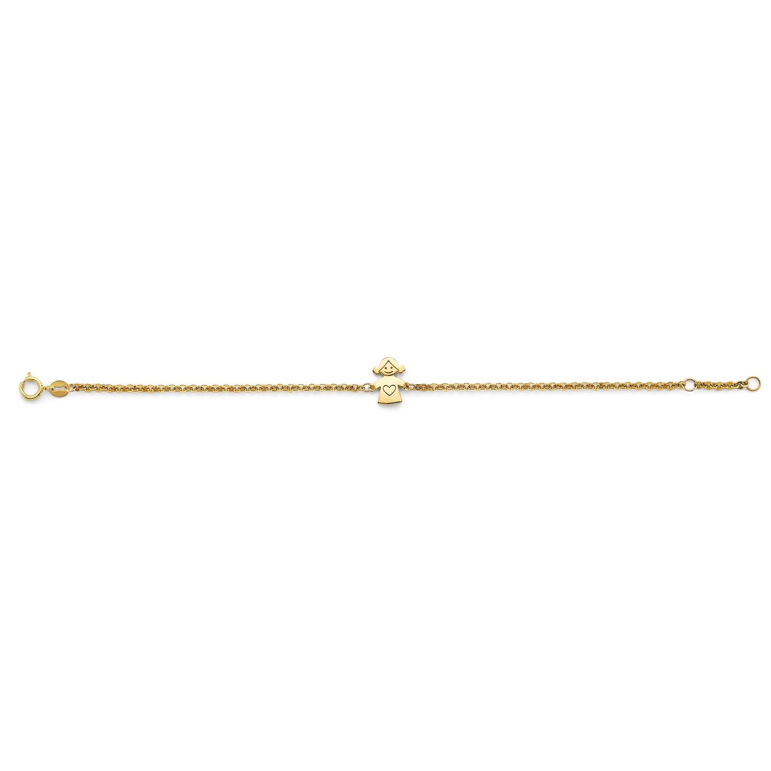 14KY Girl Center Baby Bracelet