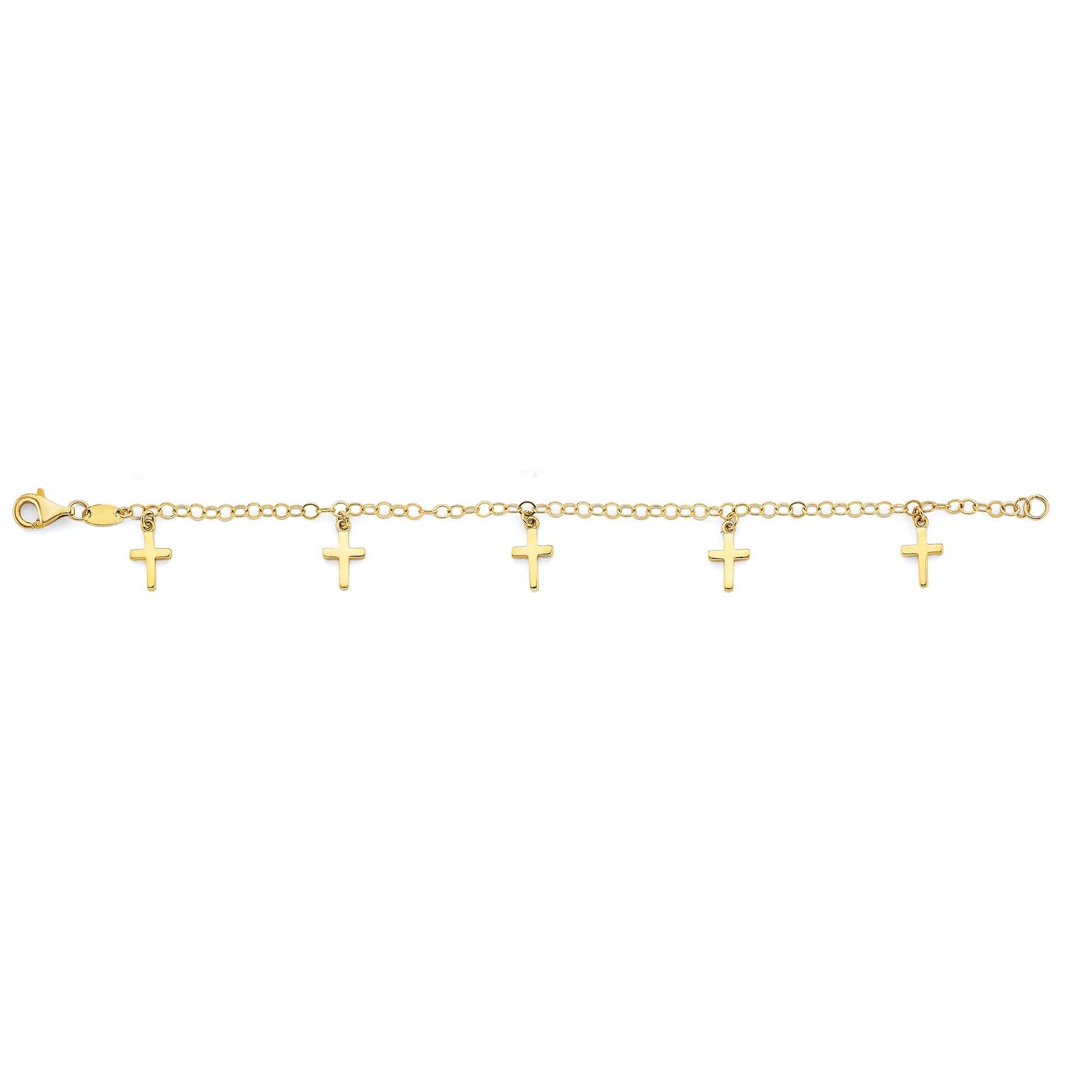 14KY Cross Charm Baby Bracelet