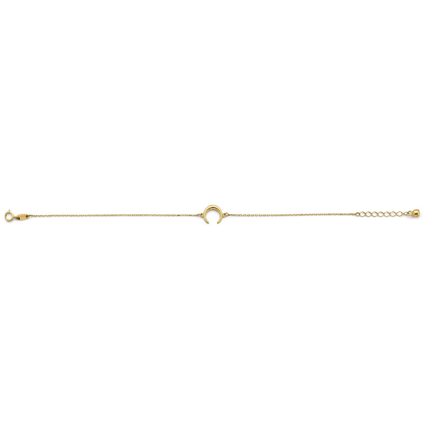 14KY Crescent Moon Center Light  Bracelet