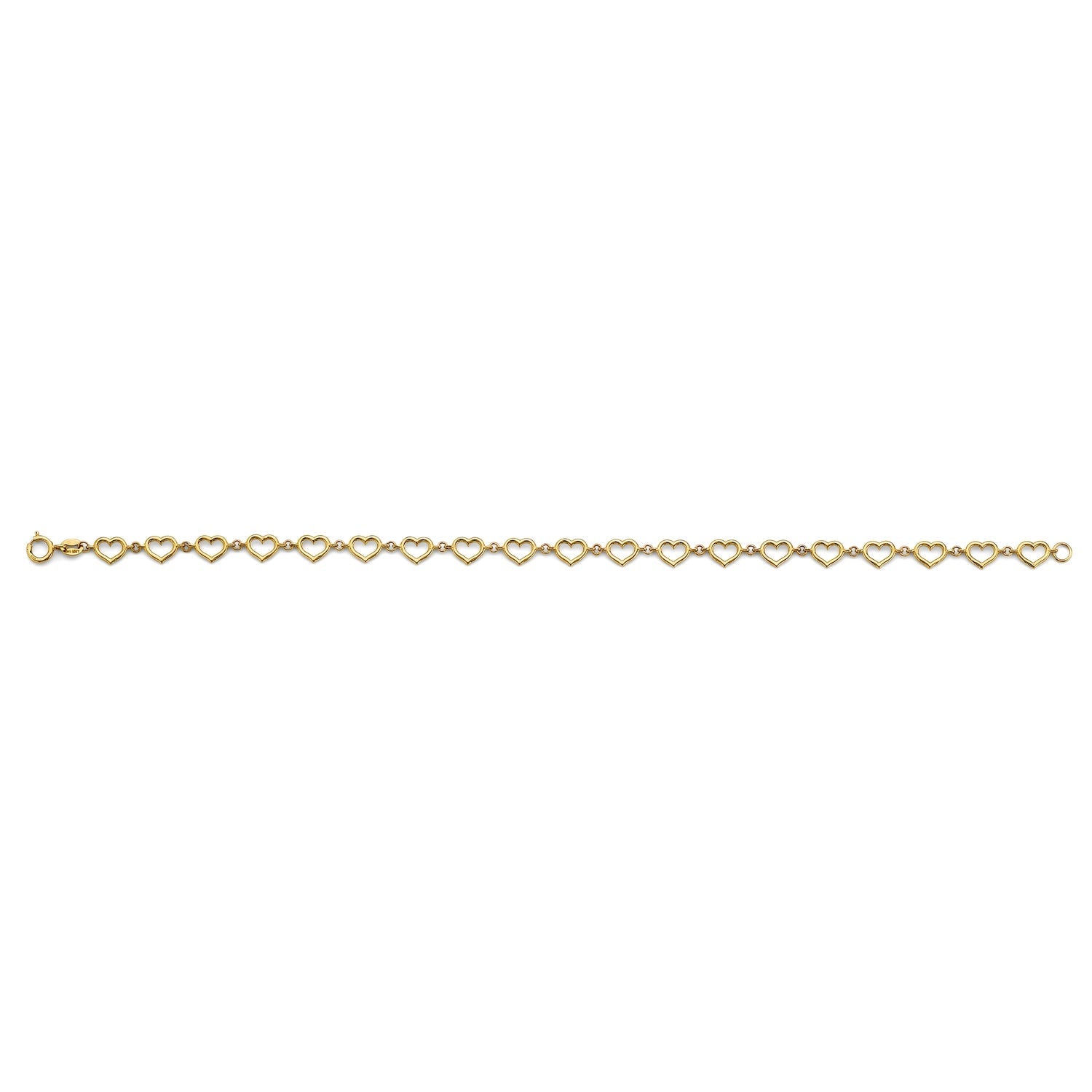 14KY Heart CZ Bracelet