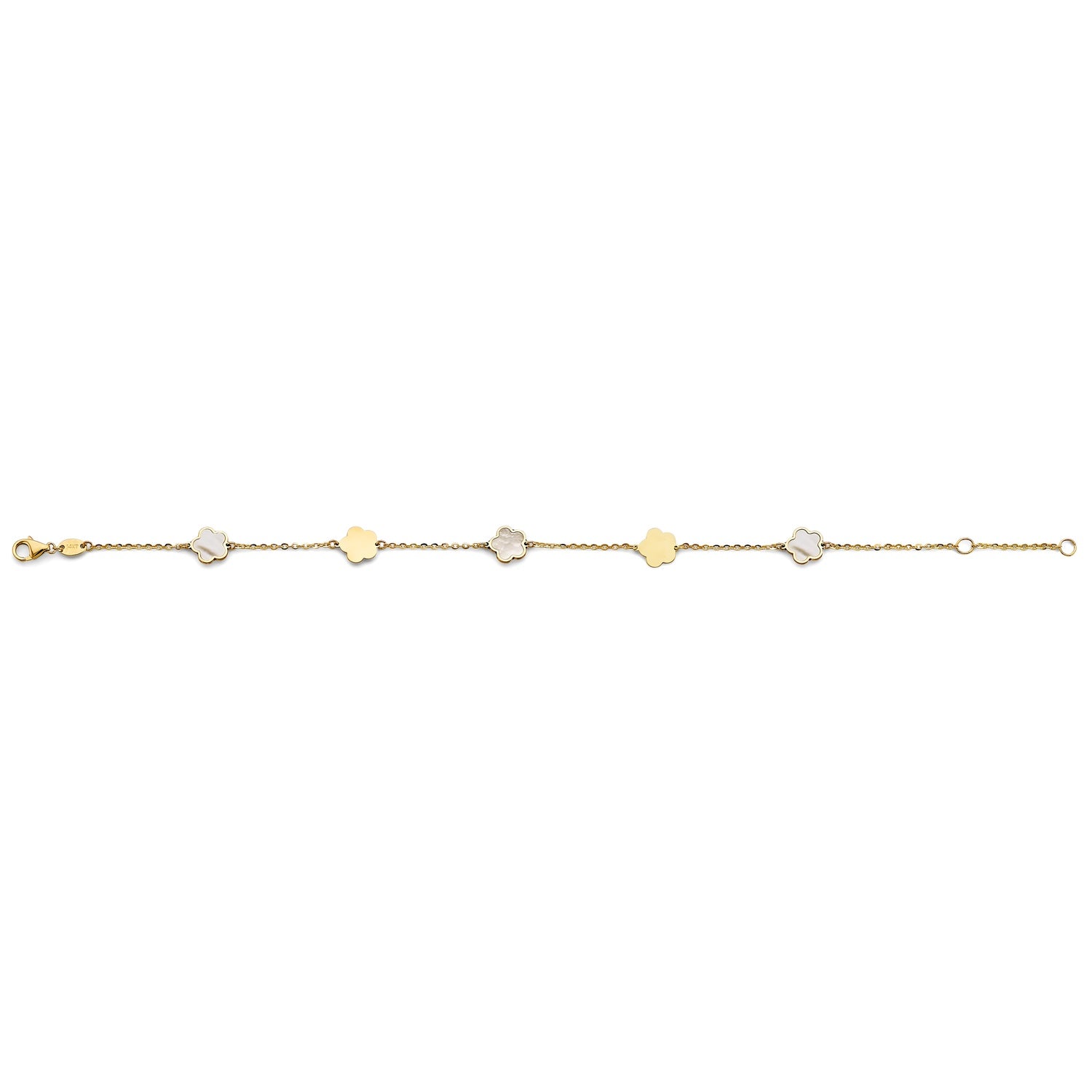 14KY MOP Flower Bracelet