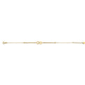 14K 2T Ball & Cross Light Bracelet