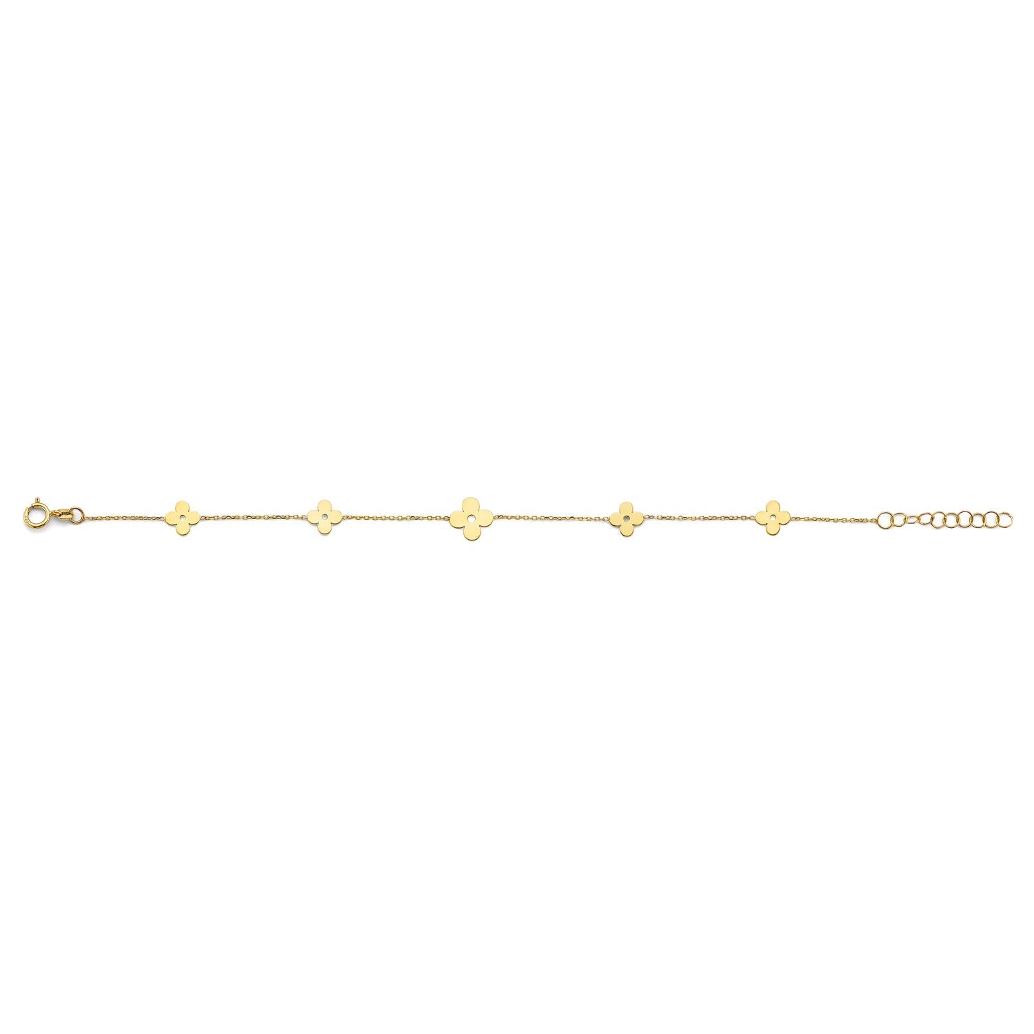 14KY Light Flower Bracelet (7+1)