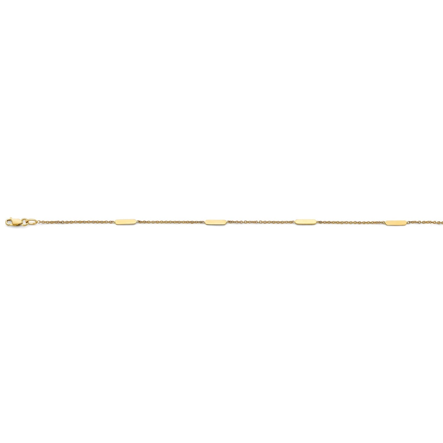 14KY Light Bar Anklet (9+1)
