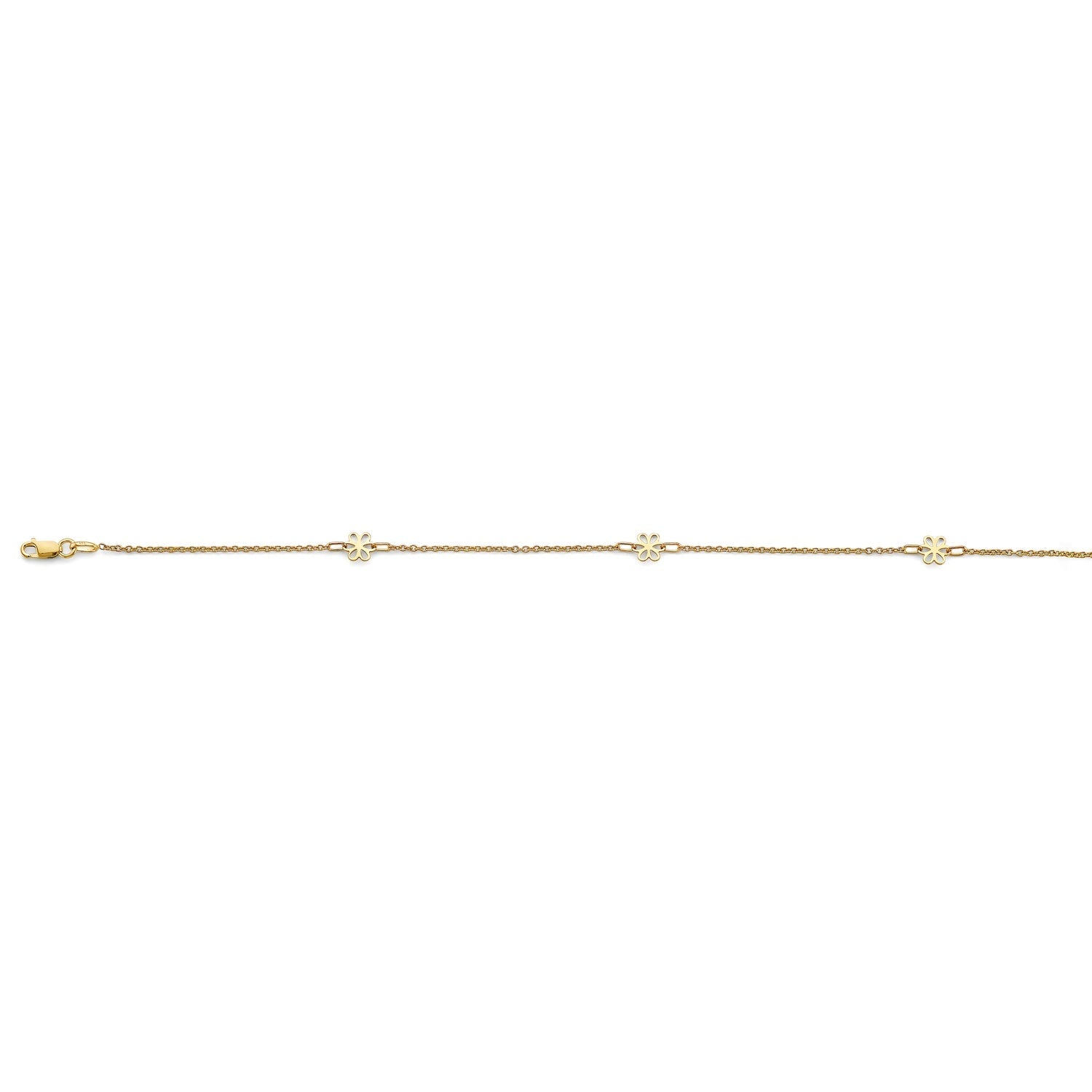 14KY Light Flower Anklet (9+1)