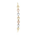 14K 3C Heart Friendship Bracelet