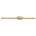 14K 3C Cuban Link Guadalupe ID Bracelet