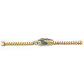 14K 2T Cuban Link CZ St. Jude ID Bracelet