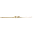14K 2T CZ 15 Years ID Bracelet