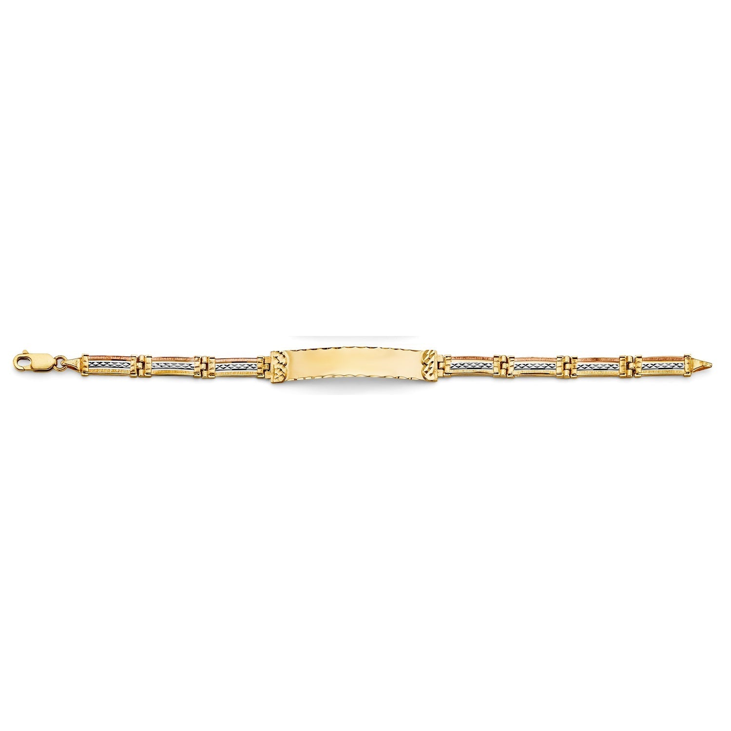 14K 3C Plain ID Bracelet