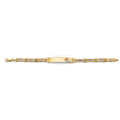 14K 3C Flower ID Bracelet