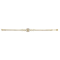 14K 2T CZ Butterfly Bracelet