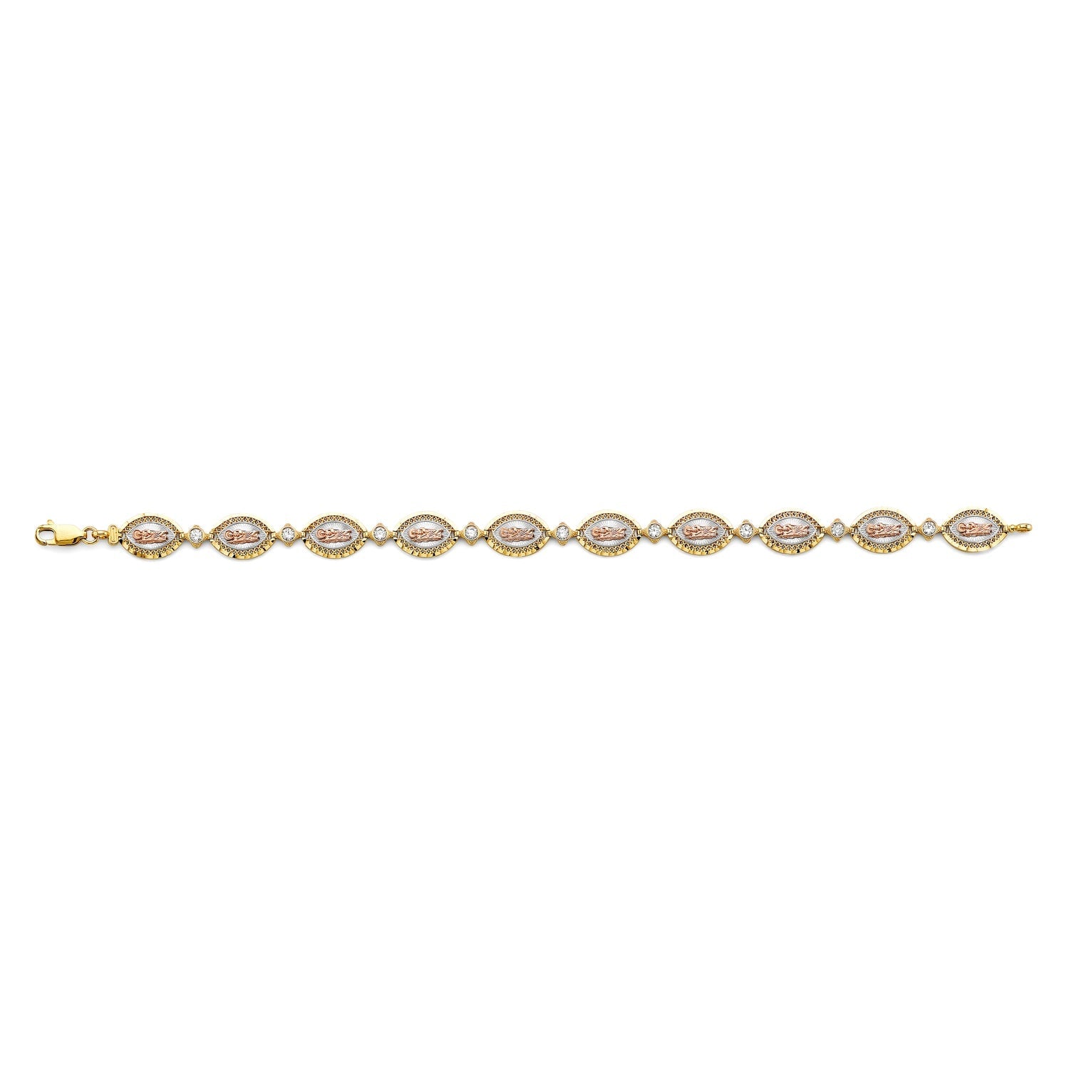 14K 3C CZ St. Jude Bracelet