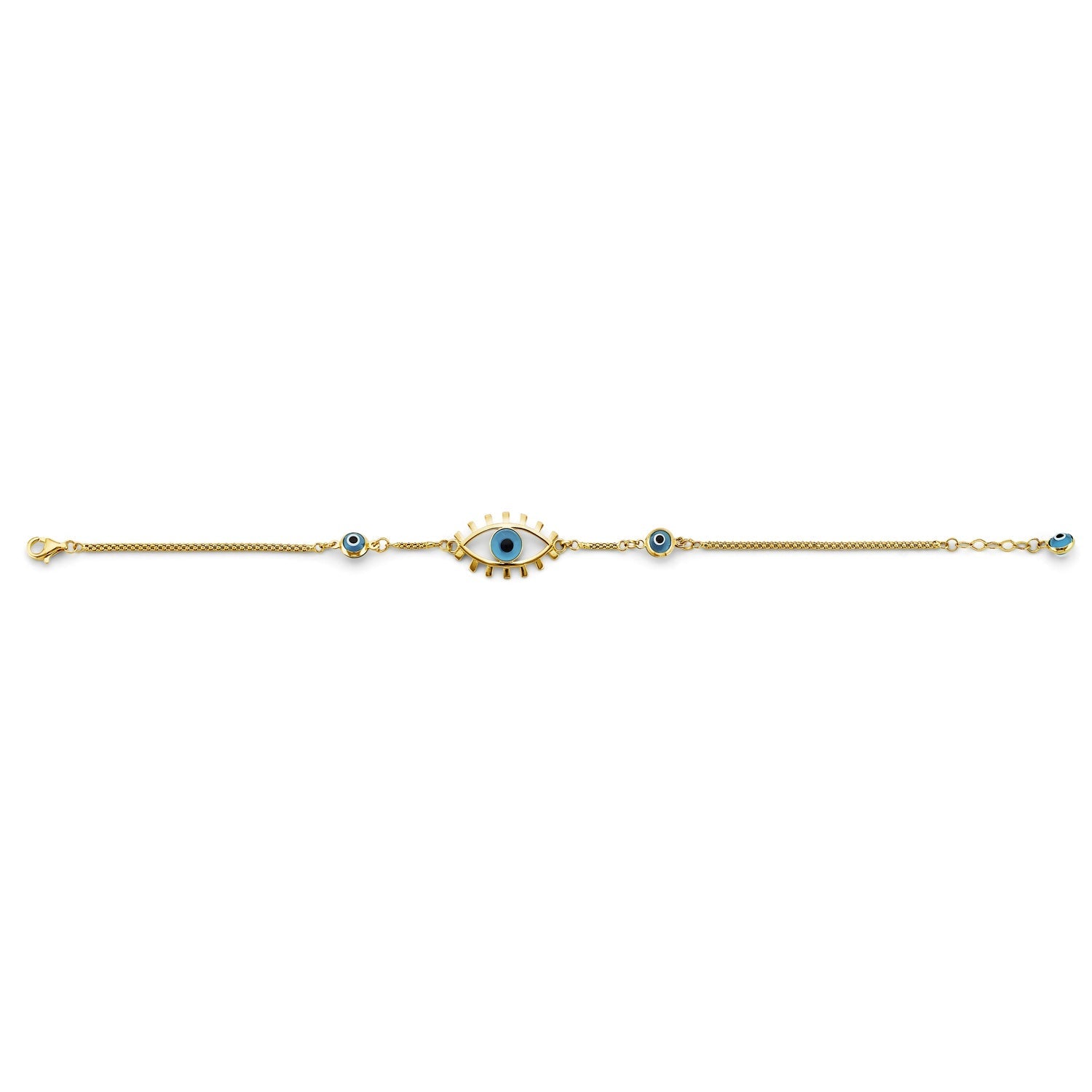 14KY Evil Eye Center Bracelet
