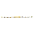 14KY Mixed Color Evil Eye Baby ID Bracelet